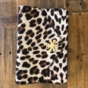 Tory Burch Leopard Clutch w/ Chain Strap